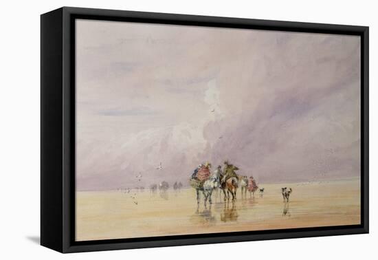 Crossing Lancaster Sands-David Cox-Framed Premier Image Canvas