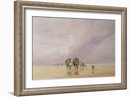 Crossing Lancaster Sands-David Cox-Framed Giclee Print