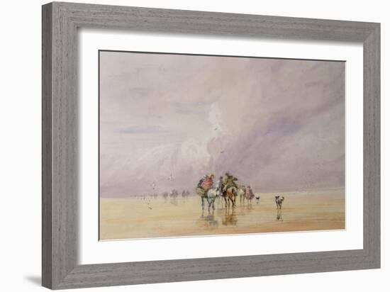 Crossing Lancaster Sands-David Cox-Framed Giclee Print