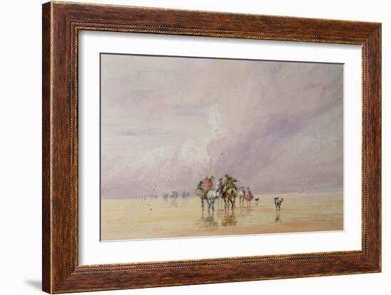 Crossing Lancaster Sands-David Cox-Framed Giclee Print