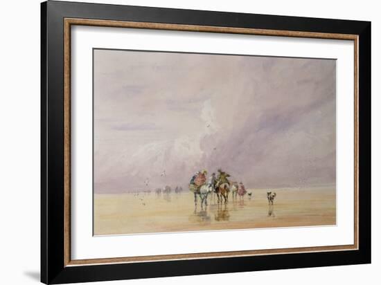 Crossing Lancaster Sands-David Cox-Framed Giclee Print