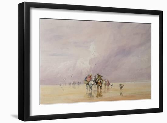 Crossing Lancaster Sands-David Cox-Framed Giclee Print