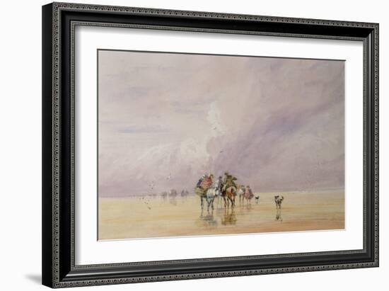 Crossing Lancaster Sands-David Cox-Framed Giclee Print