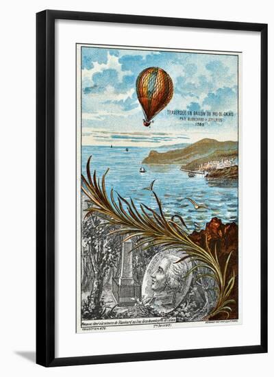 Crossing of the English Channel by Blanchard and Jeffries, 1785-null-Framed Giclee Print