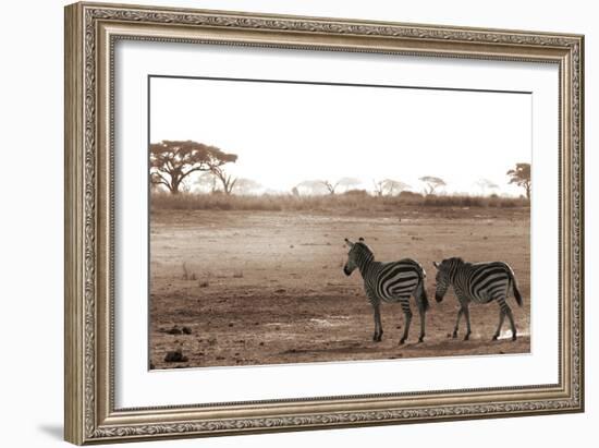 Crossing the African Plains-Jorge Llovet-Framed Art Print