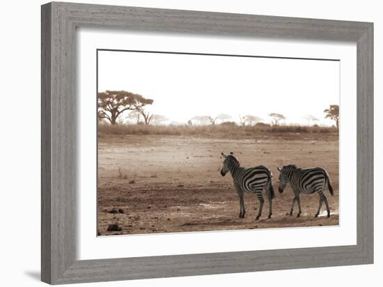 Crossing the African Plains-Jorge Llovet-Framed Art Print