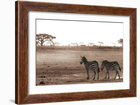 Crossing the African Plains-Jorge Llovet-Framed Art Print