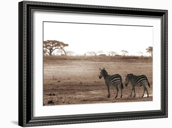 Crossing the African Plains-Jorge Llovet-Framed Art Print