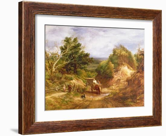 Crossing the Brook-John Linnell-Framed Giclee Print