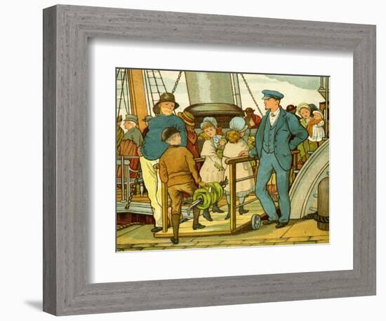 Crossing the channel and boarding the ferry-Thomas Crane-Framed Giclee Print