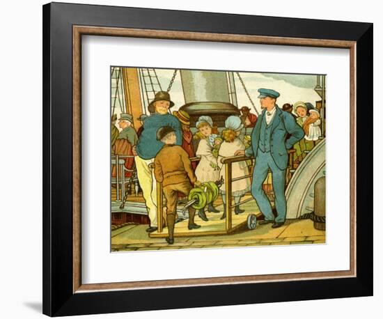 Crossing the channel and boarding the ferry-Thomas Crane-Framed Giclee Print