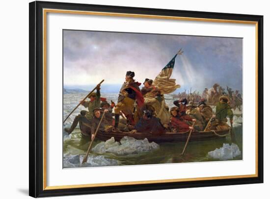 Crossing the Delaware-Emanuel Leutze-Framed Giclee Print