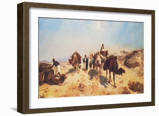 Crossing the Desert-Jean Leon Gerome-Framed Giclee Print