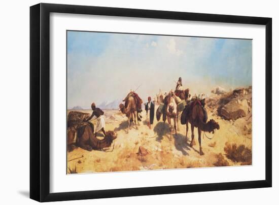 Crossing the Desert-Jean Leon Gerome-Framed Giclee Print