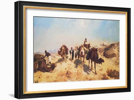 Crossing the Desert-Jean Leon Gerome-Framed Giclee Print