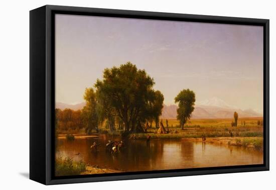 Crossing the Ford, Platte River, Colorado-Thomas Worthington Whittredge-Framed Premier Image Canvas