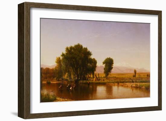 Crossing the Ford, Platte River, Colorado-Thomas Worthington Whittredge-Framed Giclee Print