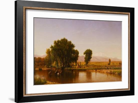 Crossing the Ford, Platte River, Colorado-Thomas Worthington Whittredge-Framed Giclee Print