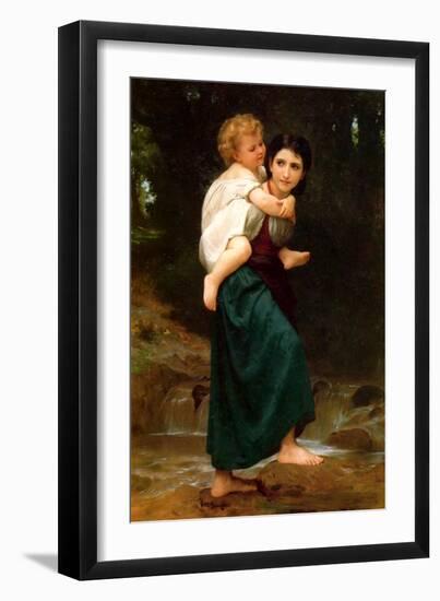 Crossing the Ford-William Adolphe Bouguereau-Framed Art Print