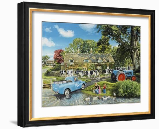 Crossing the Ford-Trevor Mitchell-Framed Giclee Print