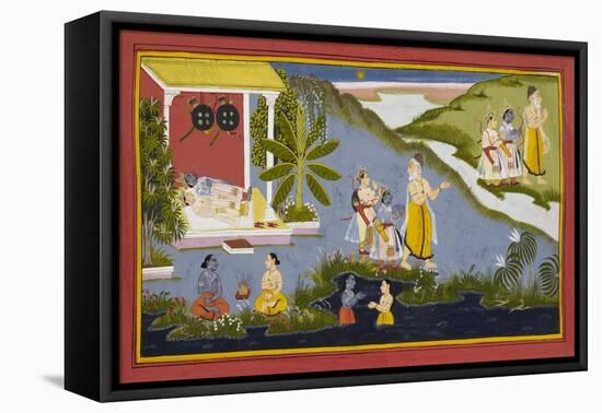 Crossing the Ganges-null-Framed Premier Image Canvas