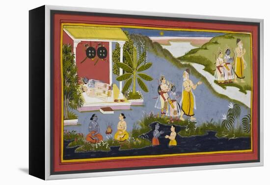 Crossing the Ganges-null-Framed Premier Image Canvas