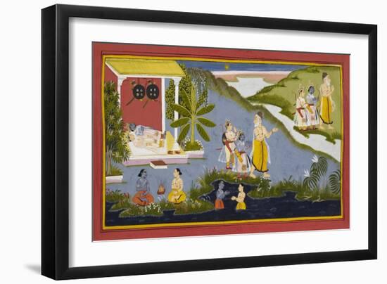 Crossing the Ganges-null-Framed Giclee Print