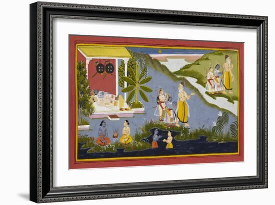 Crossing the Ganges-null-Framed Giclee Print