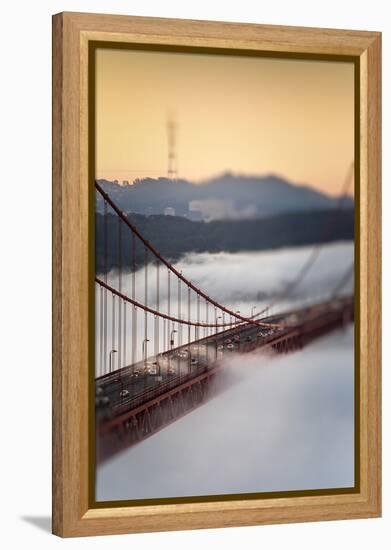 Crossing The Gate Morning Fog Golden Gate Bridge, San Francisco California Travel-Vincent James-Framed Premier Image Canvas