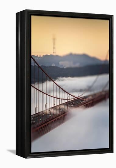 Crossing The Gate Morning Fog Golden Gate Bridge, San Francisco California Travel-Vincent James-Framed Premier Image Canvas