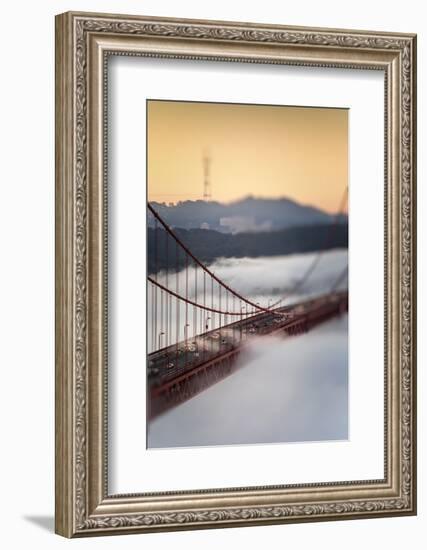 Crossing The Gate Morning Fog Golden Gate Bridge, San Francisco California Travel-Vincent James-Framed Photographic Print