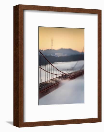 Crossing The Gate Morning Fog Golden Gate Bridge, San Francisco California Travel-Vincent James-Framed Photographic Print