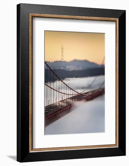 Crossing The Gate Morning Fog Golden Gate Bridge, San Francisco California Travel-Vincent James-Framed Photographic Print