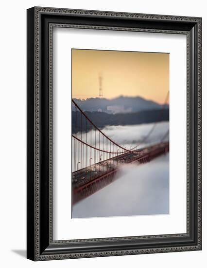 Crossing The Gate Morning Fog Golden Gate Bridge, San Francisco California Travel-Vincent James-Framed Photographic Print