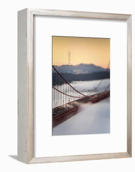 Crossing The Gate Morning Fog Golden Gate Bridge, San Francisco California Travel-Vincent James-Framed Photographic Print