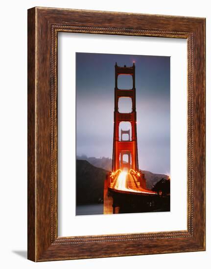 Crossing The Golden Gate Bridge, Early Morning San Francisco-Vincent James-Framed Photographic Print