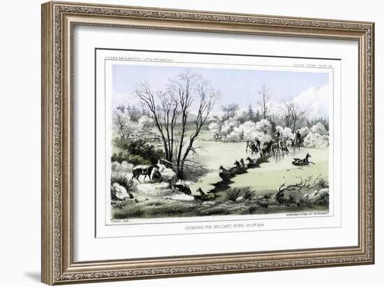 Crossing the Hellgate River, 6 January 1854-John Mix Stanley-Framed Giclee Print