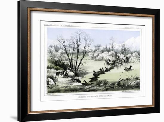 Crossing the Hellgate River, 6 January 1854-John Mix Stanley-Framed Giclee Print