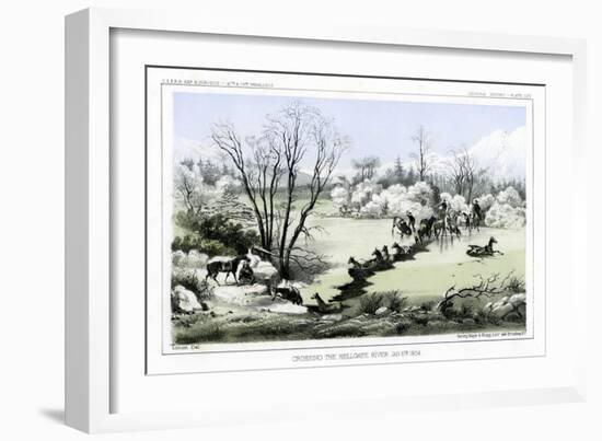 Crossing the Hellgate River, 6 January 1854-John Mix Stanley-Framed Giclee Print