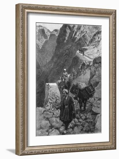 Crossing the Kotal Mountains, Iran-Edwin Lord Weeks-Framed Art Print