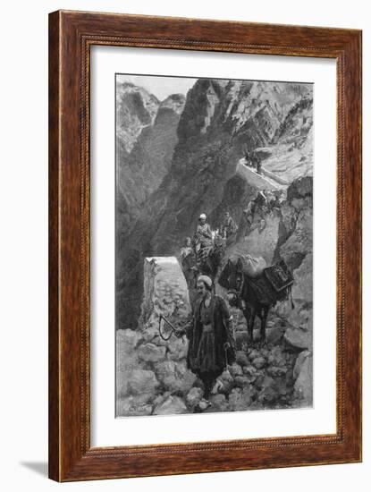 Crossing the Kotal Mountains, Iran-Edwin Lord Weeks-Framed Art Print