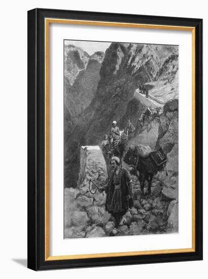 Crossing the Kotal Mountains, Iran-Edwin Lord Weeks-Framed Art Print