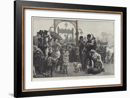 Crossing the Mersey, the Steam-Ferry Between Liverpool and Birkenhead-Alfred Edward Emslie-Framed Giclee Print