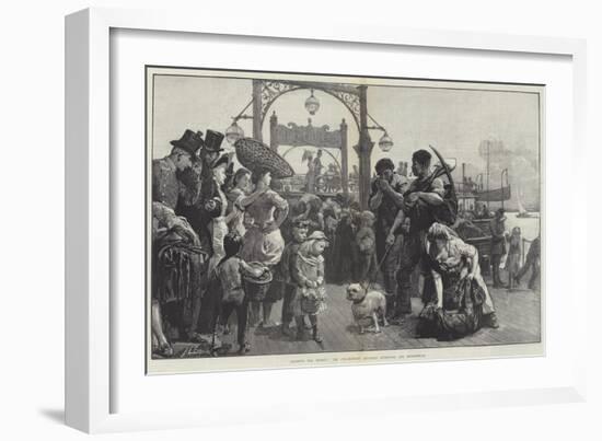 Crossing the Mersey, the Steam-Ferry Between Liverpool and Birkenhead-Alfred Edward Emslie-Framed Giclee Print