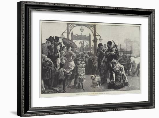 Crossing the Mersey, the Steam-Ferry Between Liverpool and Birkenhead-Alfred Edward Emslie-Framed Giclee Print