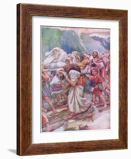 Crossing the Red Sea-Arthur A. Dixon-Framed Giclee Print