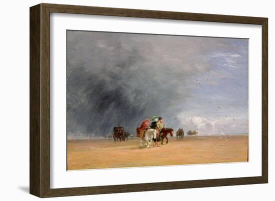 Crossing the Sands, 1848 (Oil on Panel)-David Cox-Framed Giclee Print