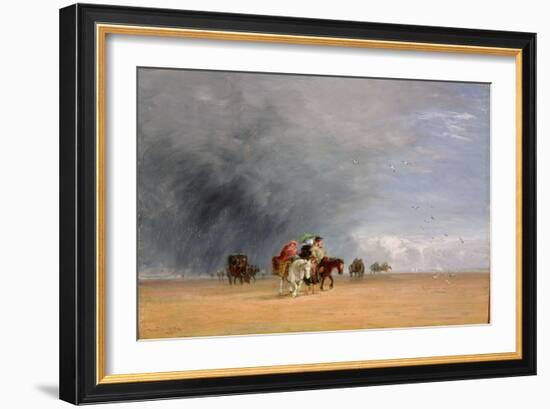Crossing the Sands, 1848 (Oil on Panel)-David Cox-Framed Giclee Print