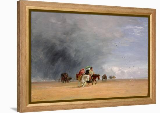 Crossing the Sands, 1848 (Oil on Panel)-David Cox-Framed Premier Image Canvas