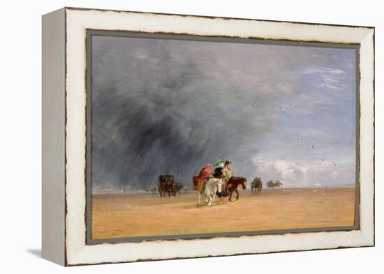 Crossing the Sands, 1848 (Oil on Panel)-David Cox-Framed Premier Image Canvas